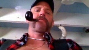 Redneck Daddy Pipe Smoke & Nipple Play