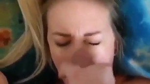 Pretty face of cum