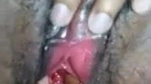 Wife Fingered hard by Hubby in Night time Sex