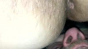 Licking hairy BBW hemorrhoid