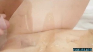 Tight Lisa Pussy and Stomach Cumshot Compilation 6