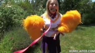 Cheerleader Bound and Fucked