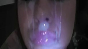 Boquete com Gozada Na Cara - Busty Brunette in Blowjob with Cum Facial Huge