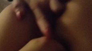 Hot Bitch Fucks her Tight Ass with Fingers until Cumming and I Fuck her Pussy DP