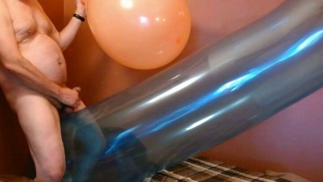 Balloonbanger 72) Giant Blimp Balloon Hump and Cum & 16 inch Round