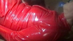 Latex catsuit fuck on live webcam