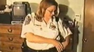 Wanna see a real sheriff finger fuck herself?